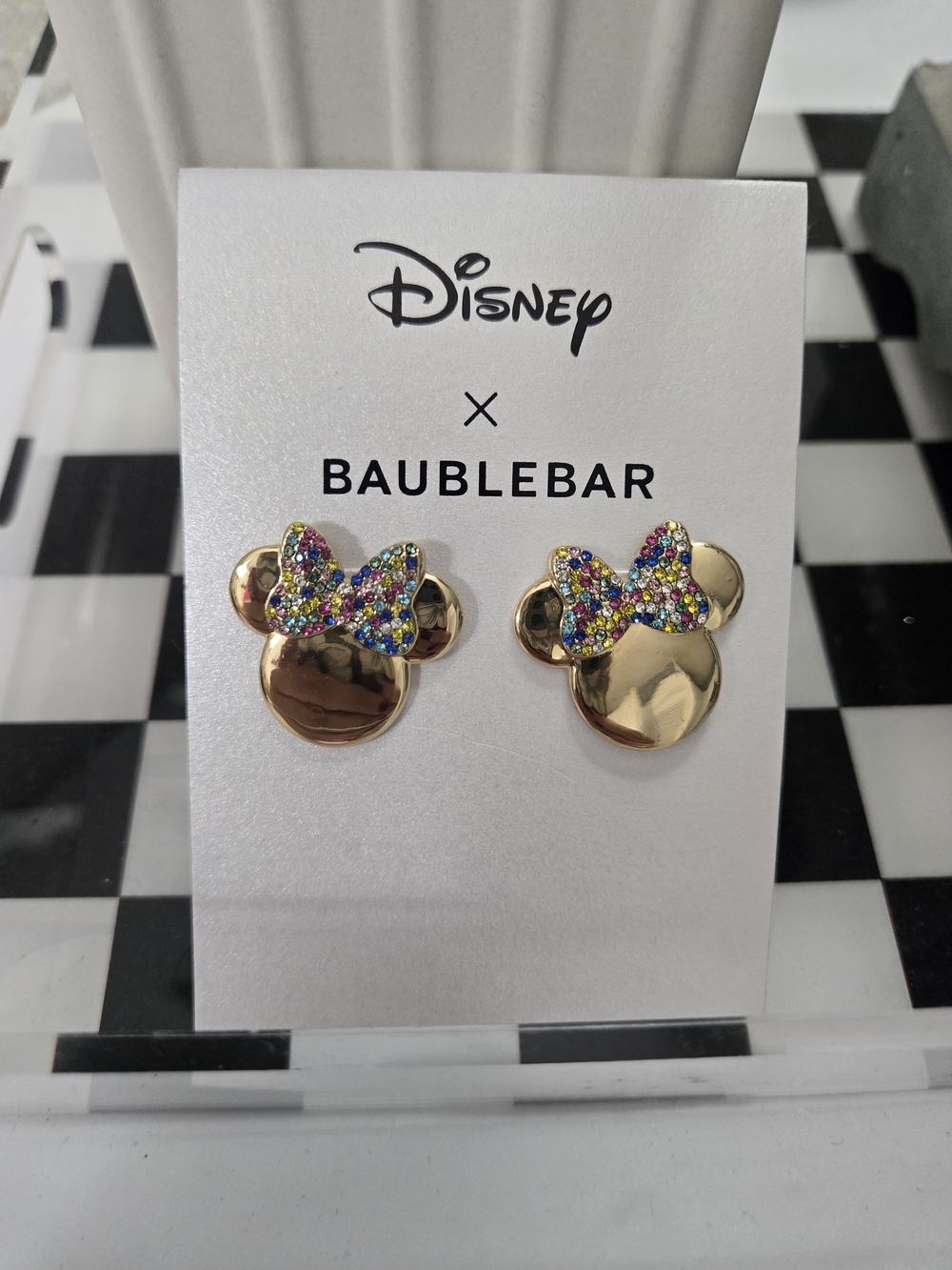Disney x BaubleBar Minnie Mouse Stud Earrings NWT